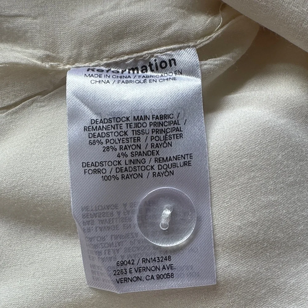 Reformation Cream Bustier with Black Lace Accent - Picture 6 of 7